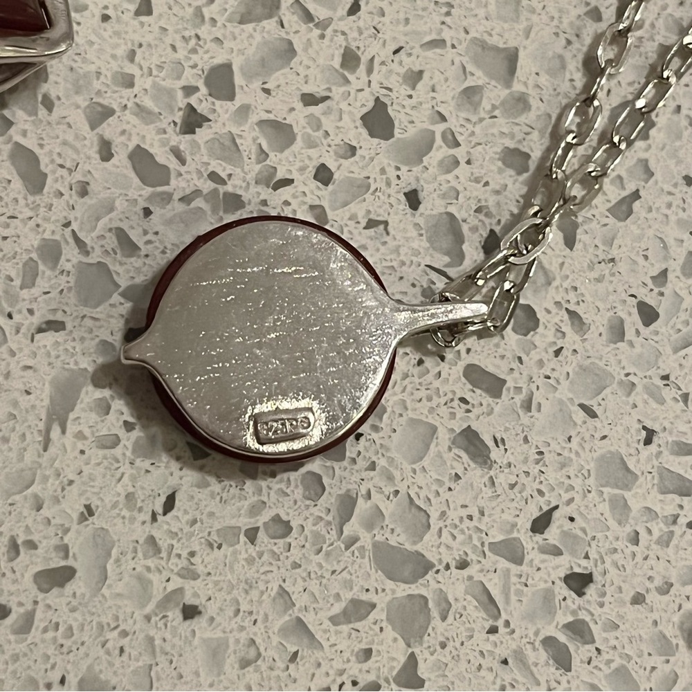 Vintage .925 Ring & Necklace set w/ Carnelian reminds me of Cartier *marked - Picture 13 of 13